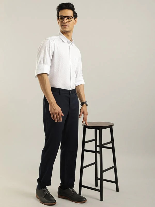 Indian Terrain Men All Over Print White Shirt